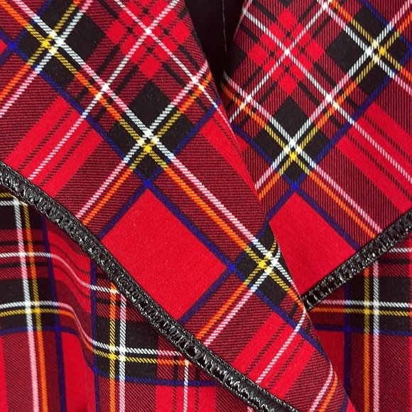 Nygard red & black womens trench coat pockets button front jacket medium belt - Picture 2 of 11